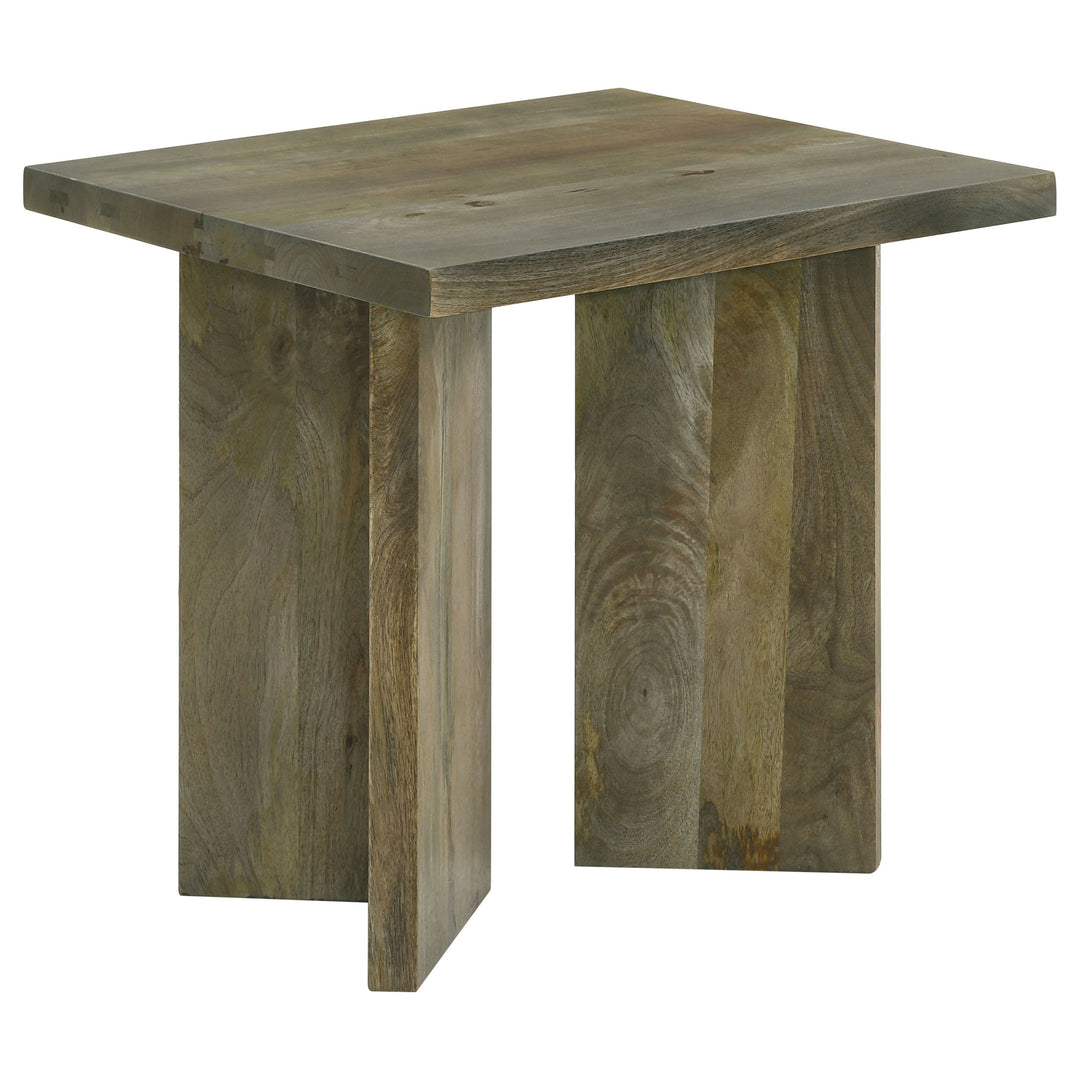 Andando Rectangular Solid Wood End Table Mango Brown