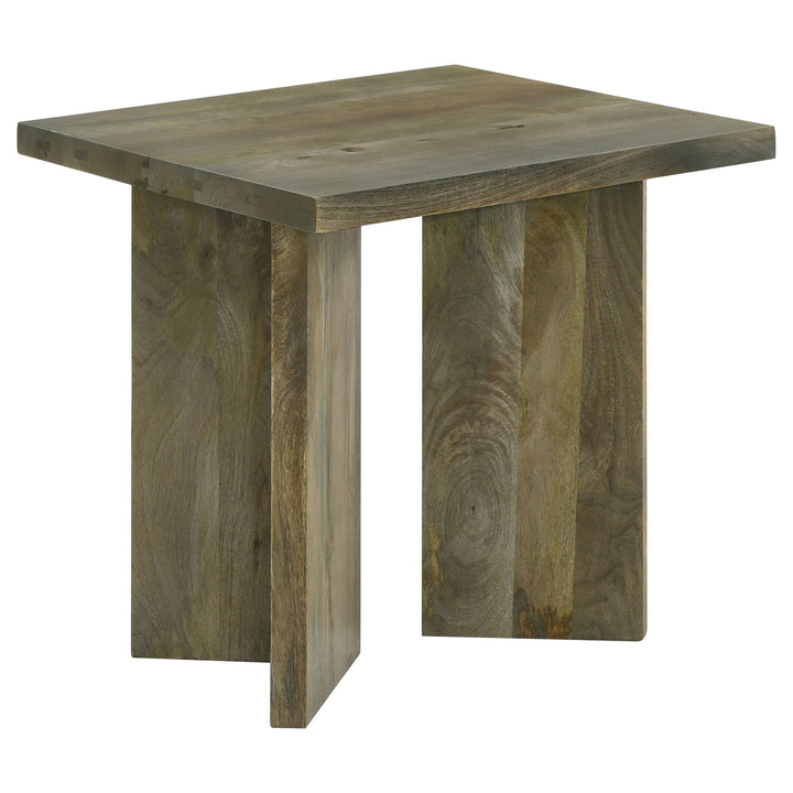 Andando Rectangular Solid Wood End Table Mango Brown