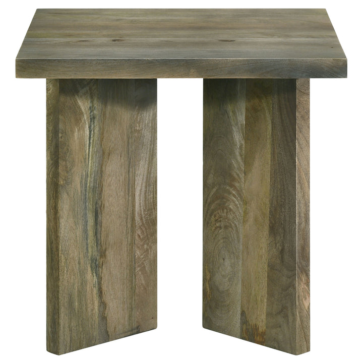 Andando Rectangular Solid Wood End Table Mango Brown