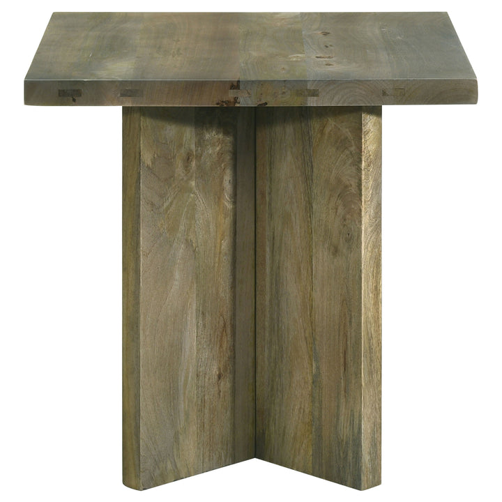 Andando Rectangular Solid Wood End Table Mango Brown