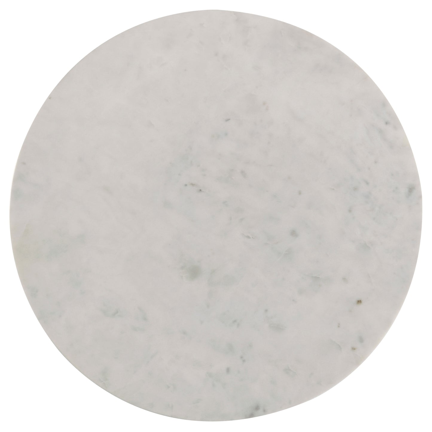 Astoria Round Genuine Marble End Table White