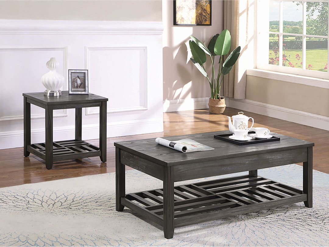 Cliffview 1-shelf Rectangular End Table Grey