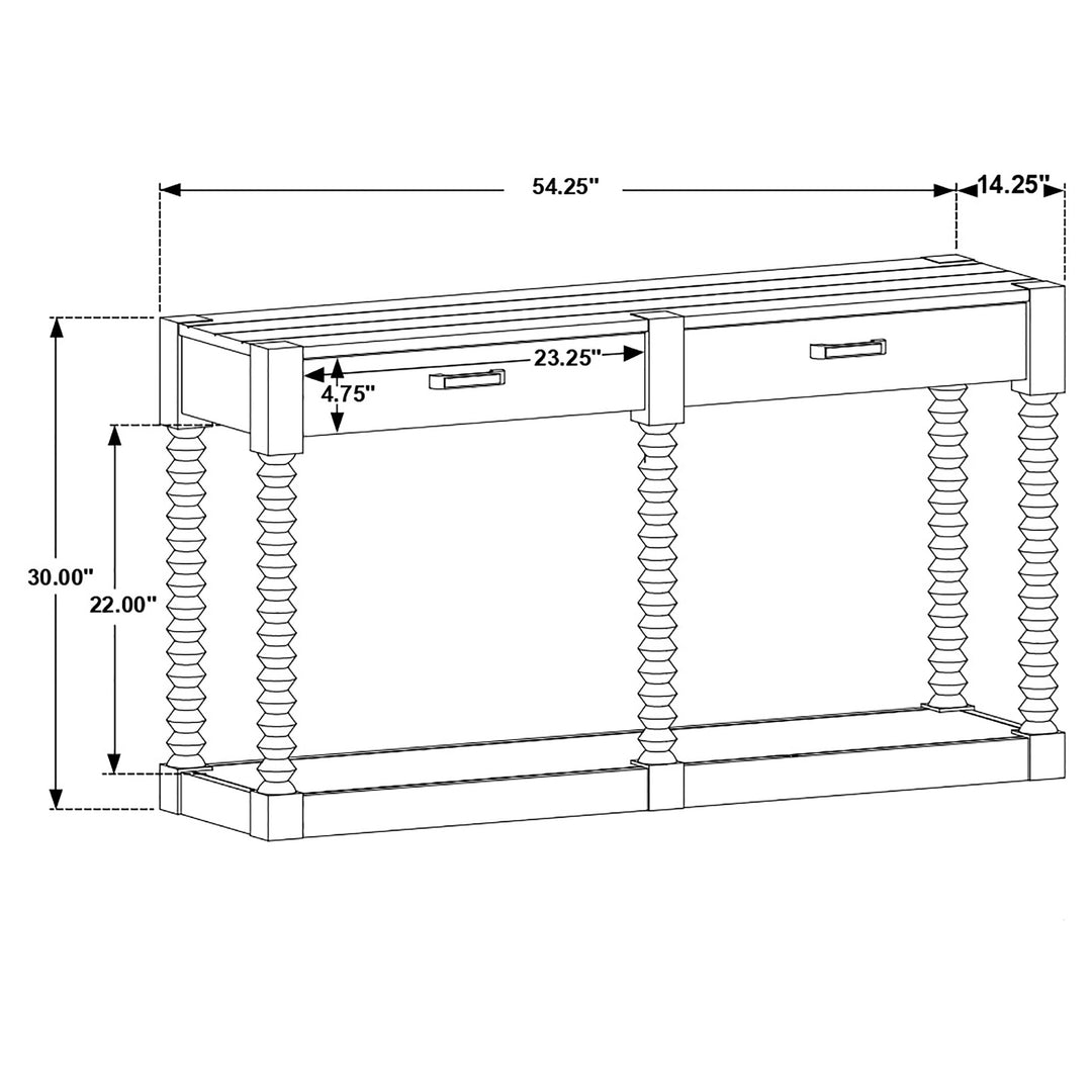 Meredith 2-drawer Sofa Table Coffee Bean