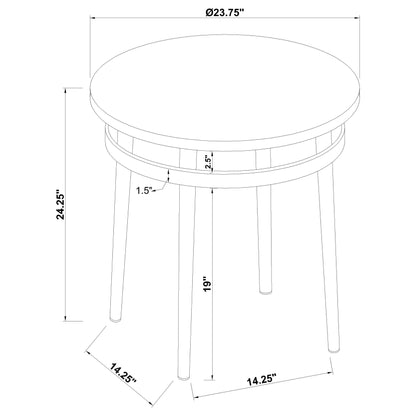 Avilla Round End Table White and Chrome