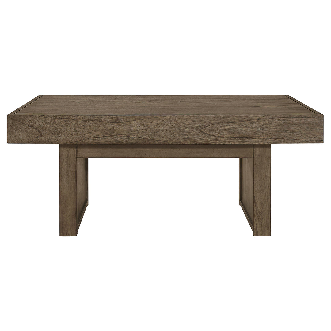 Owen Rectangle Coffee Table with Hidden Storage Wheat Brown