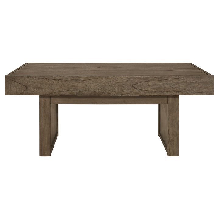 Owen Rectangle Coffee Table with Hidden Storage Wheat Brown