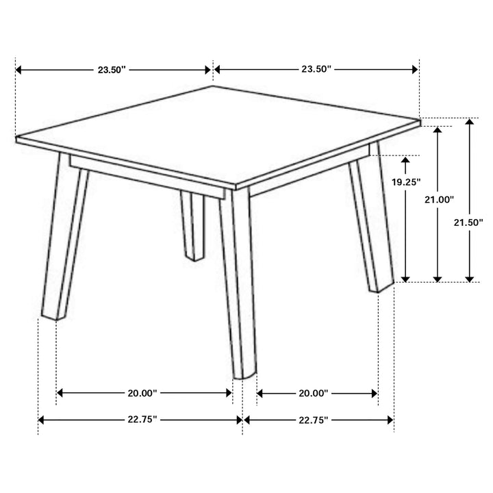 Bayhill Square Faux Marble Top End Table Black and White