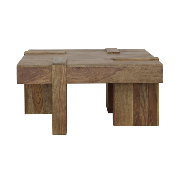 Samira Wooden Square Coffee Table Natural Sheesham