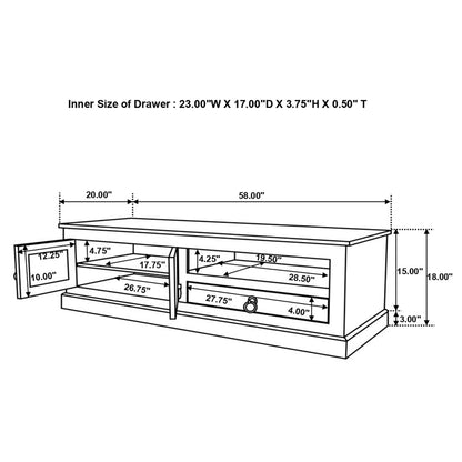 Zabel 2-door TV Console Natural