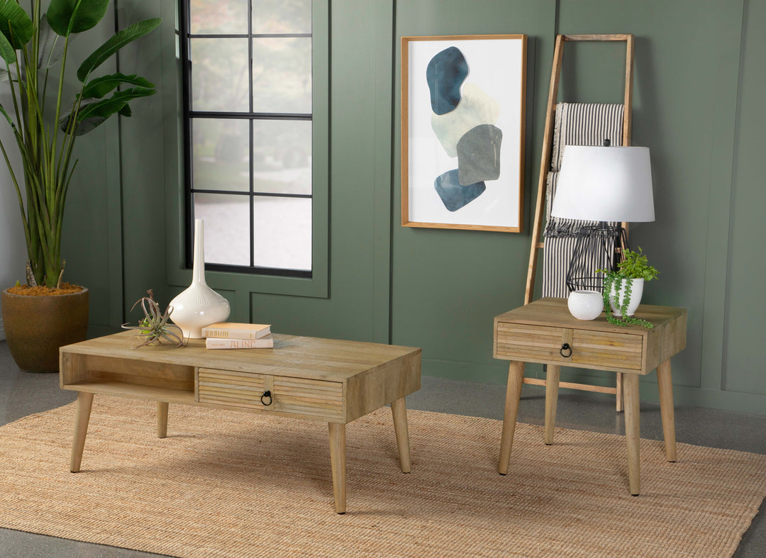 Zabel Square 1-drawer End Table Natural