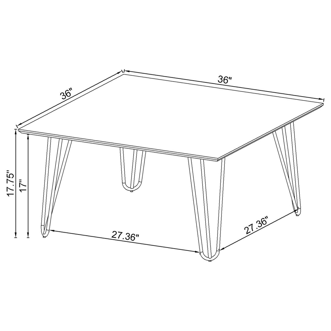 Harley 3-piece Occasional Coffee Table Set Faux White Marble and Chrome