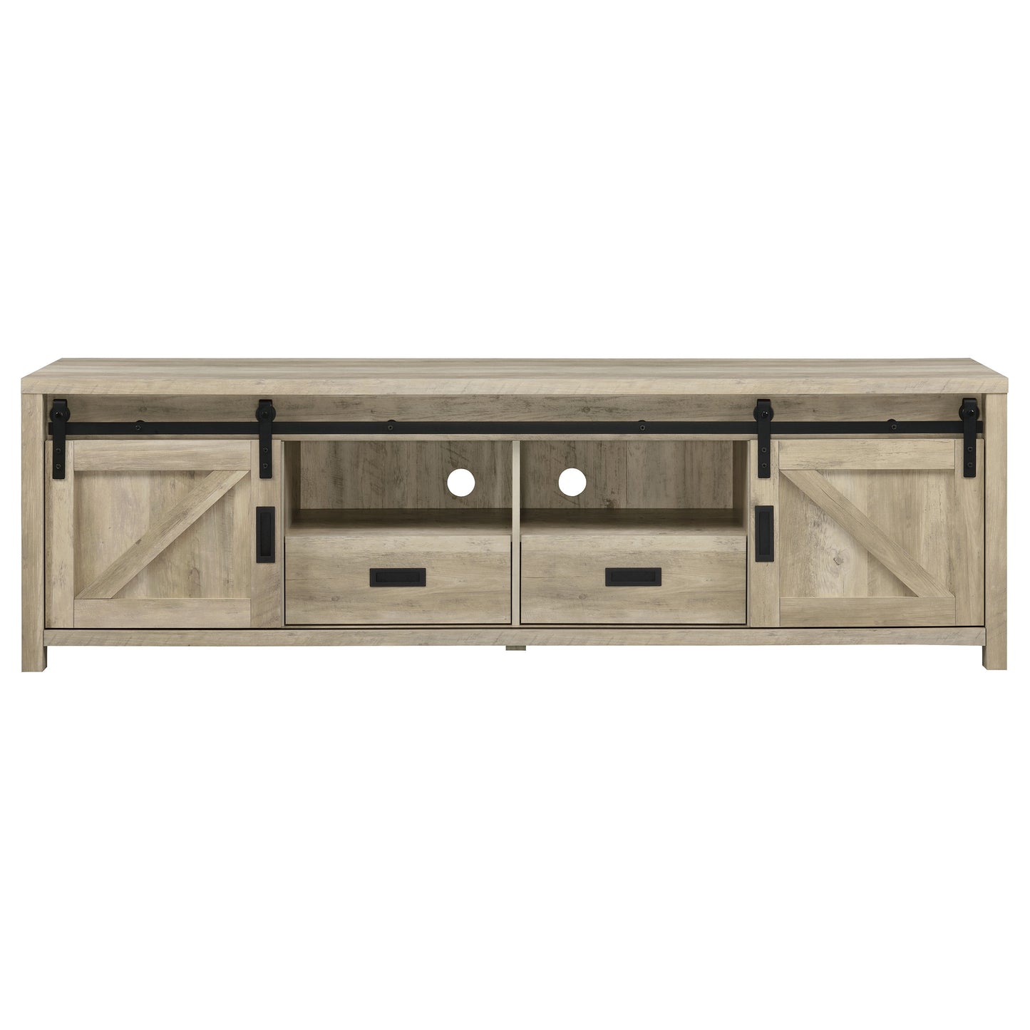 Madra Rectangular TV Console with 2 Sliding Doors