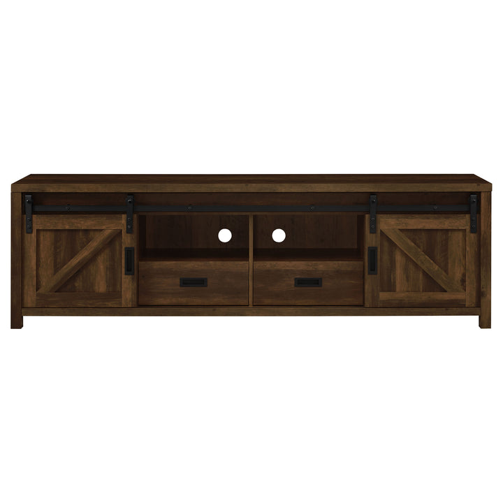 Madra Rectangular TV Console with 2 Sliding Doors