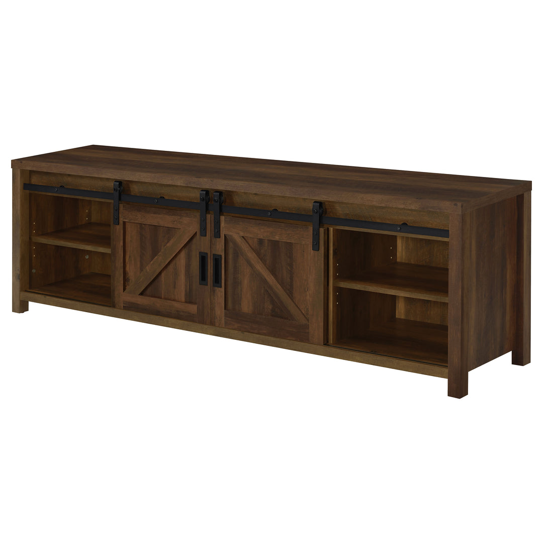 Madra Rectangular TV Console with 2 Sliding Doors