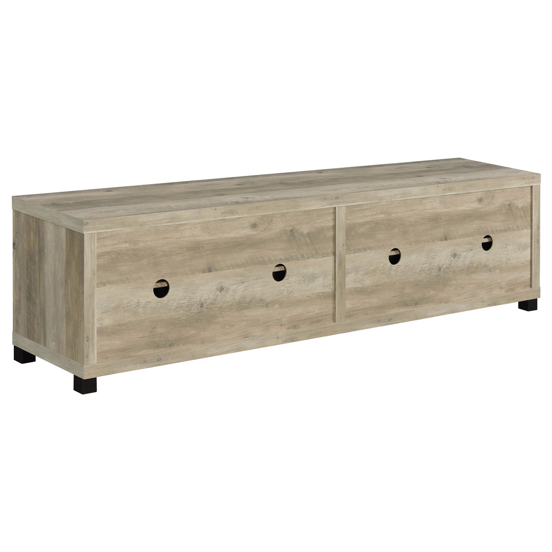 Sachin Rectangular TV Console with Glass Doors