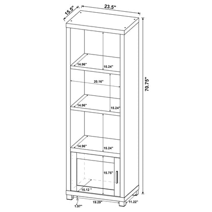 Sachin 3-piece Entertainment Center With 79" TV Stand Dark Pine