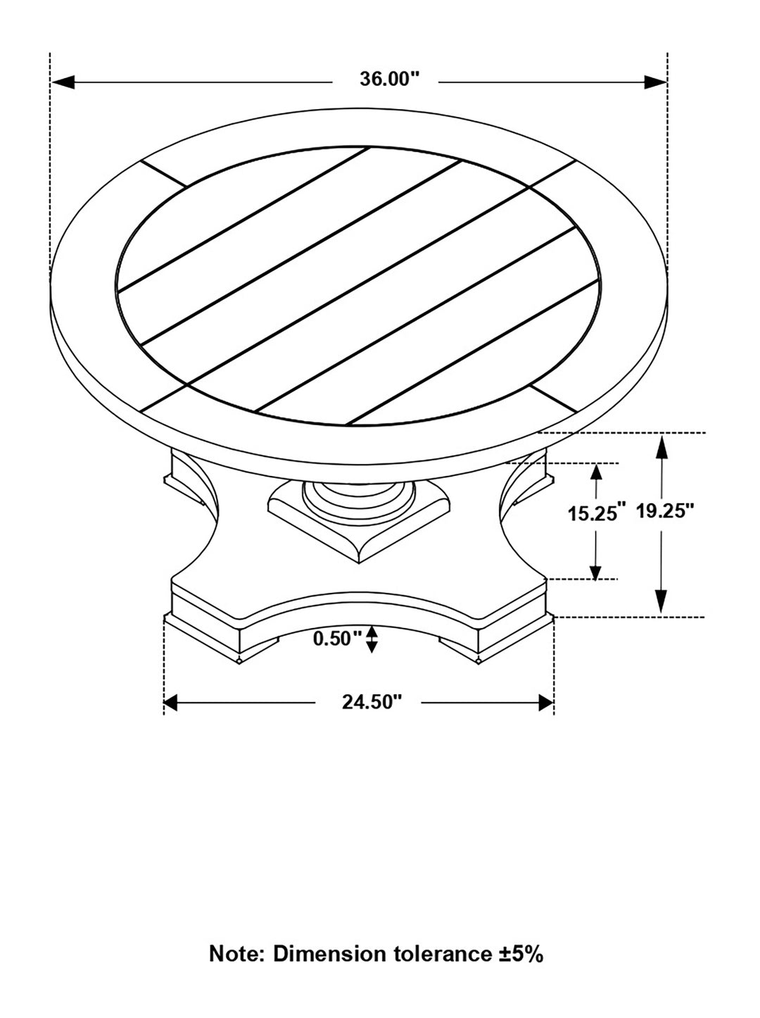 Morello Round Coffee Table with Pedestal Base Coffee