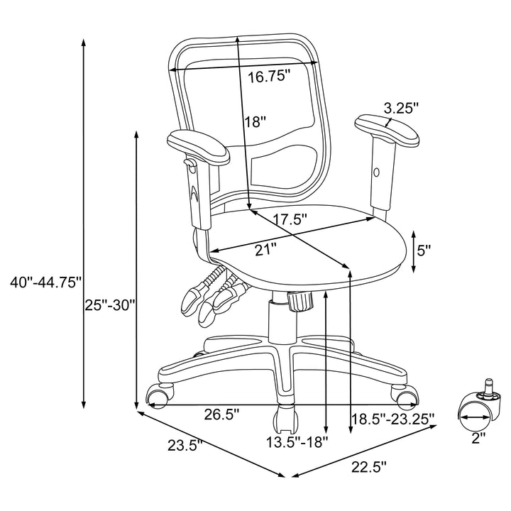 Rollo Adjustable Height Office Chair Black