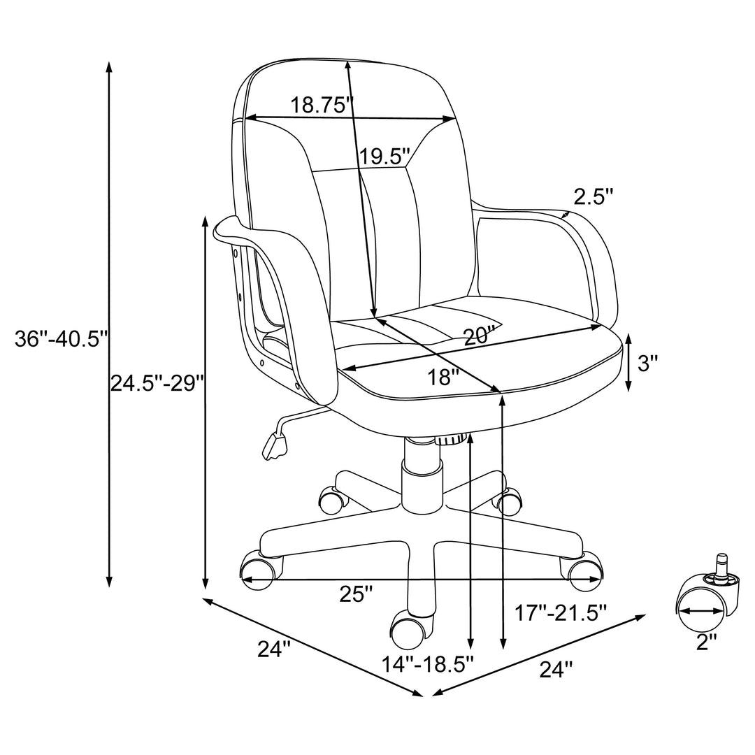 Minato Adjustable Height Office Chair Black