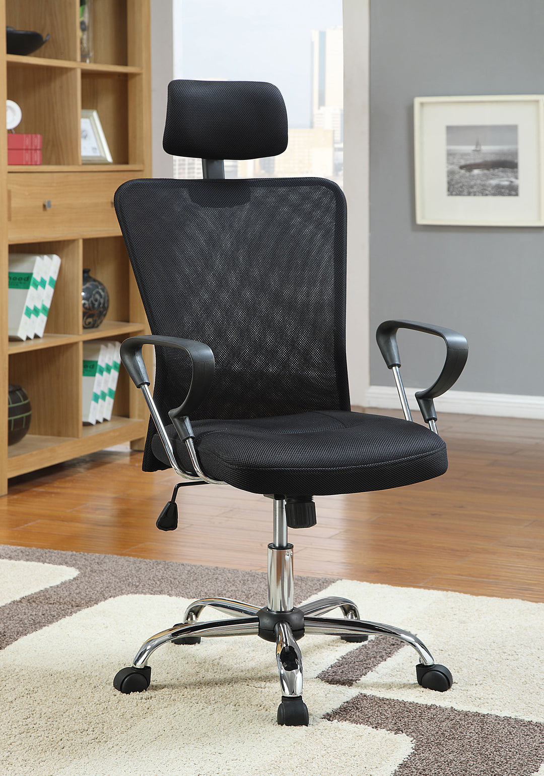 Stark Mesh Back Office Chair Black and Chrome