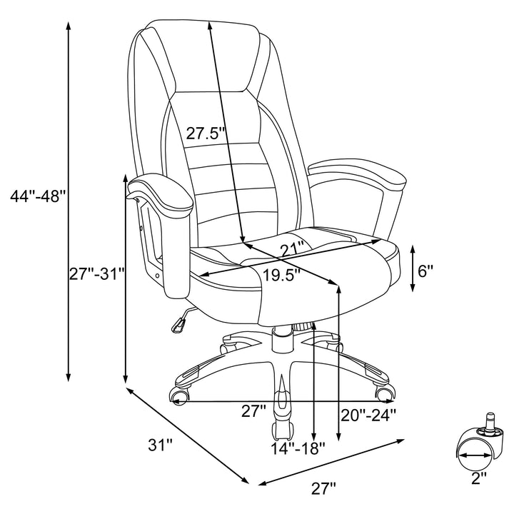 Dione Adjustable Height Office Chair Black