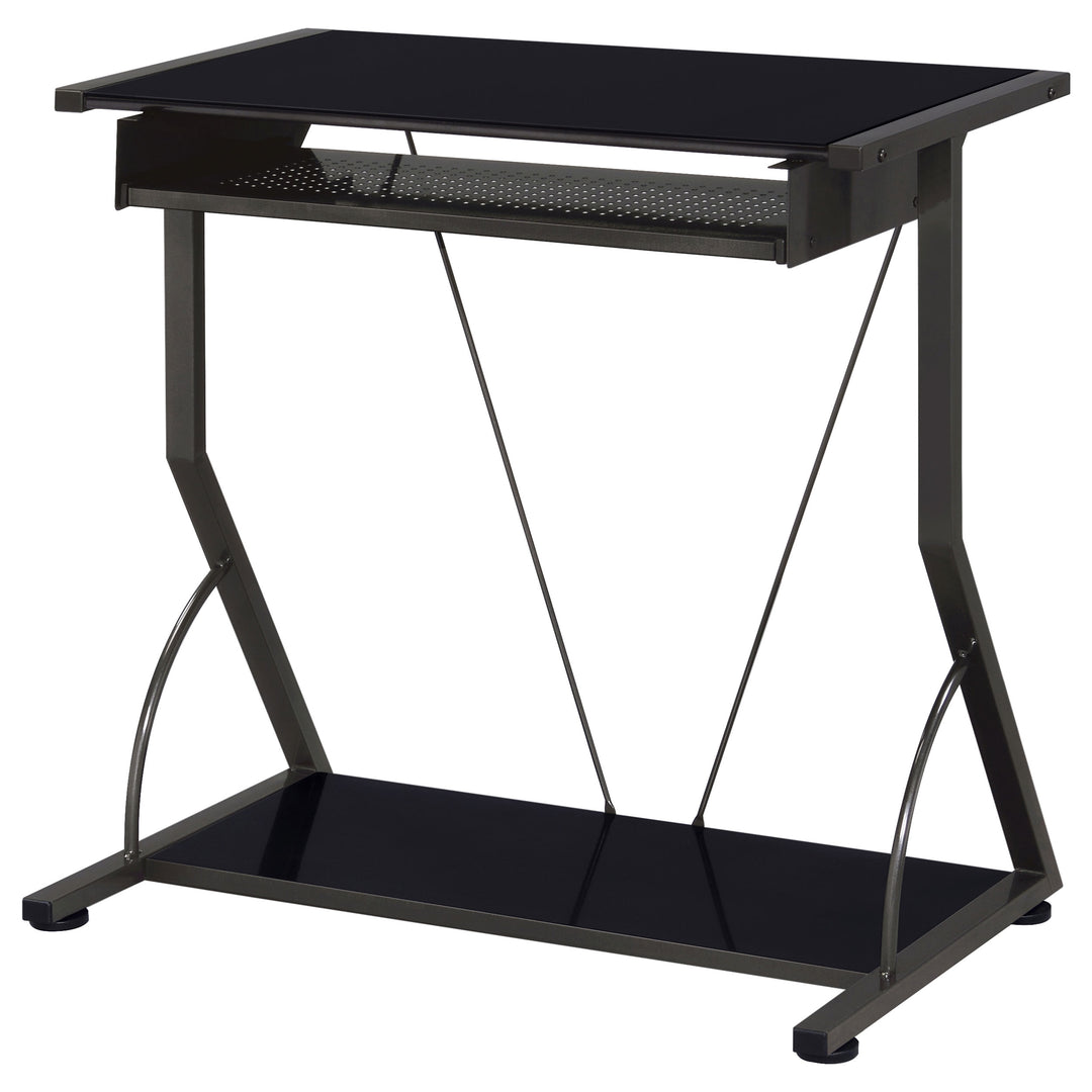 Alastair Computer Desk with Keyboard Tray Black