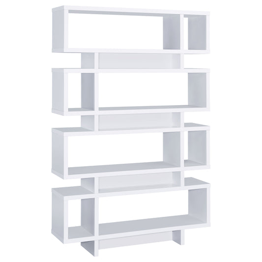 Reid 4-tier Open Back Bookcase White