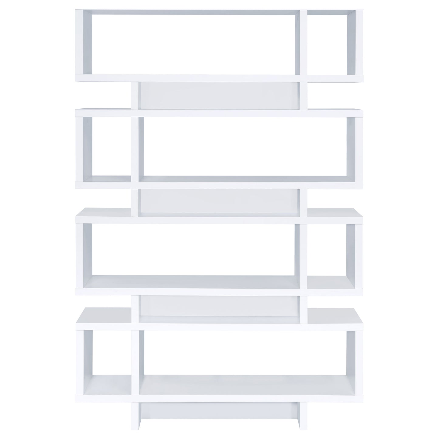 Reid 4-tier Open Back Bookcase White