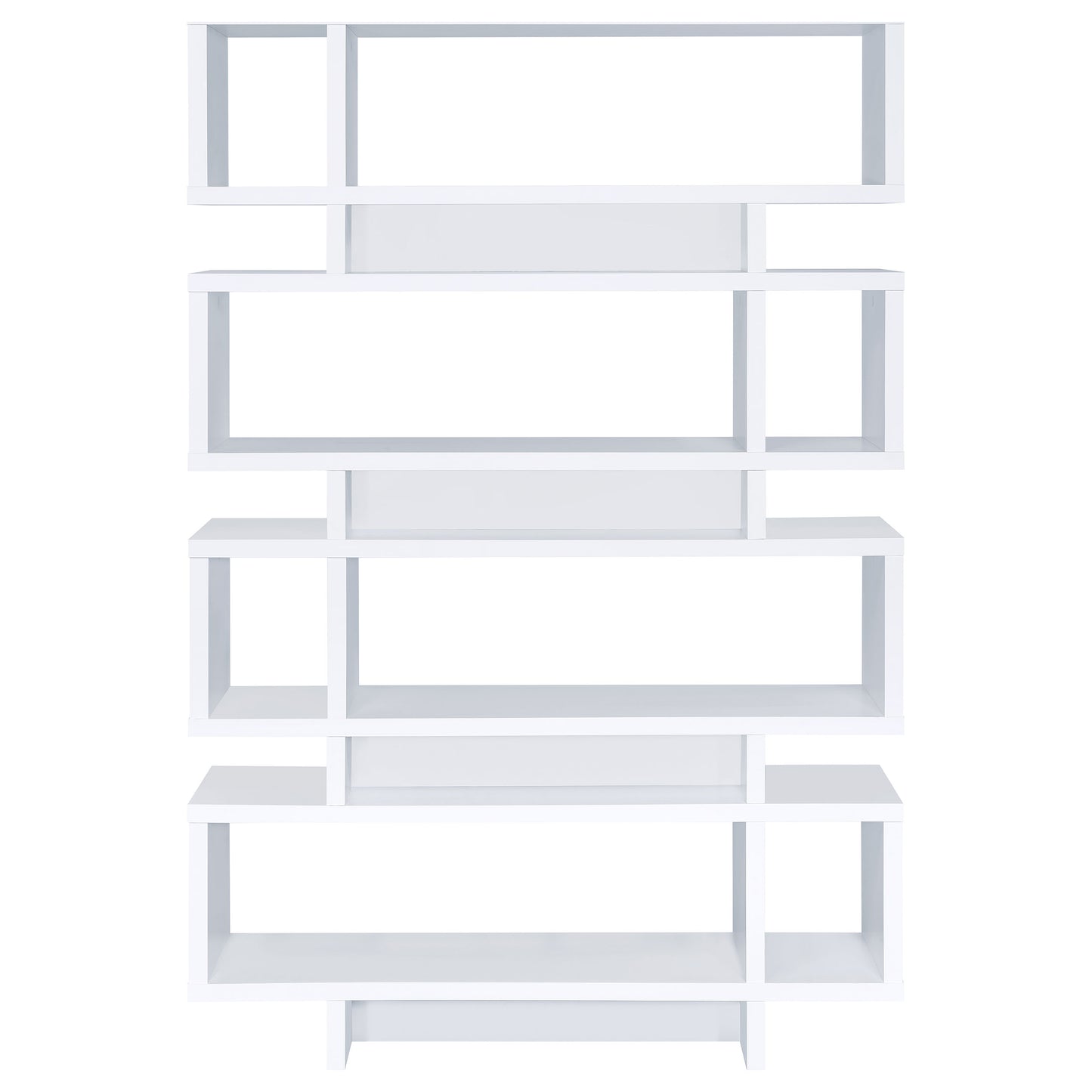 Reid 4-tier Open Back Bookcase White