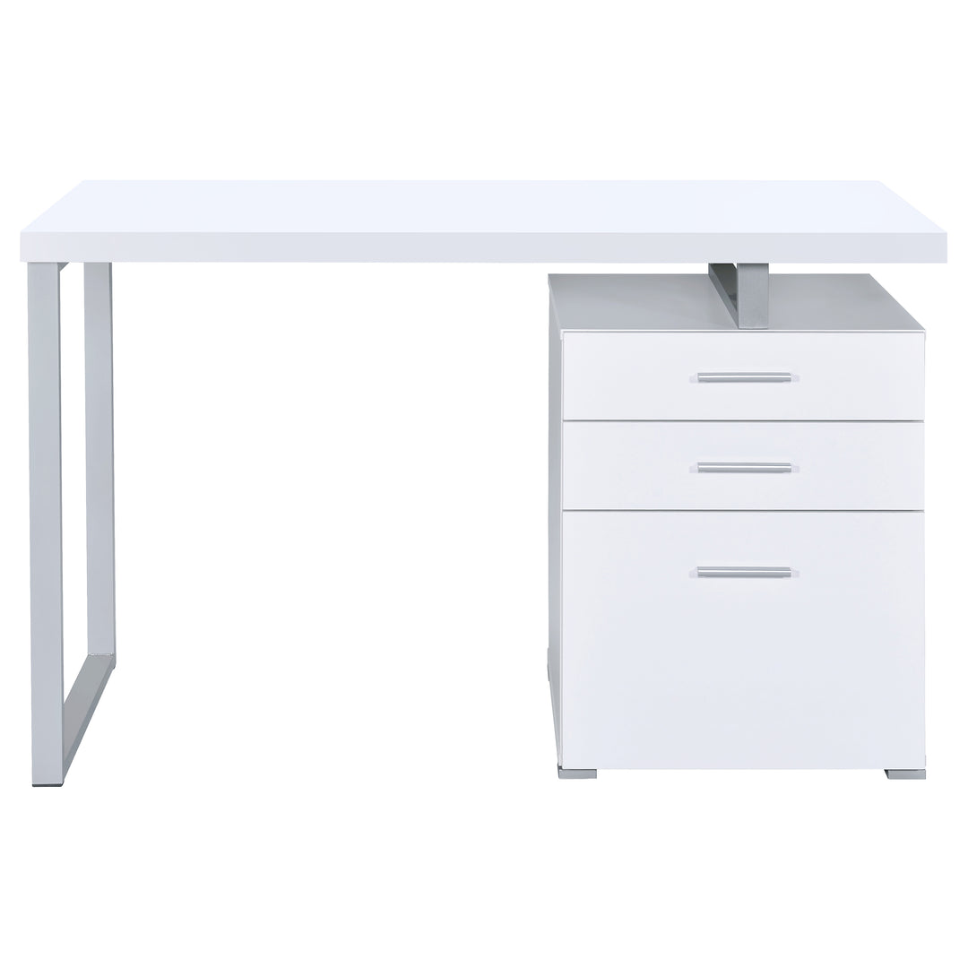 Brennan 3-drawer Office Desk White