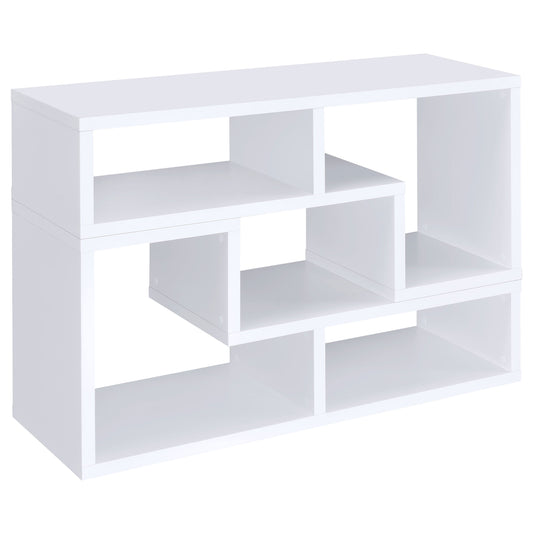 Velma Convertible TV Console and Bookcase White