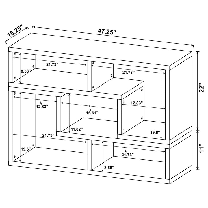 Velma Convertible TV Console and Bookcase White