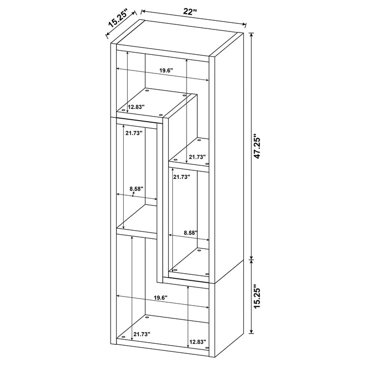 Velma Convertible TV Console and Bookcase White