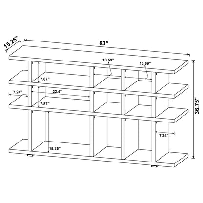 Santos 3-tier Bookcase Weathered Grey