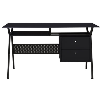 Weaving 2-drawer Computer Desk Black