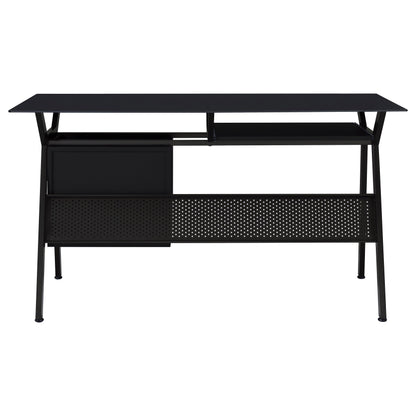 Weaving 2-drawer Computer Desk Black