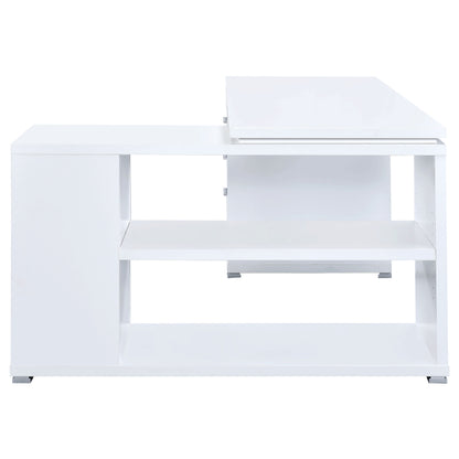 Yvette L-shape Office Desk White