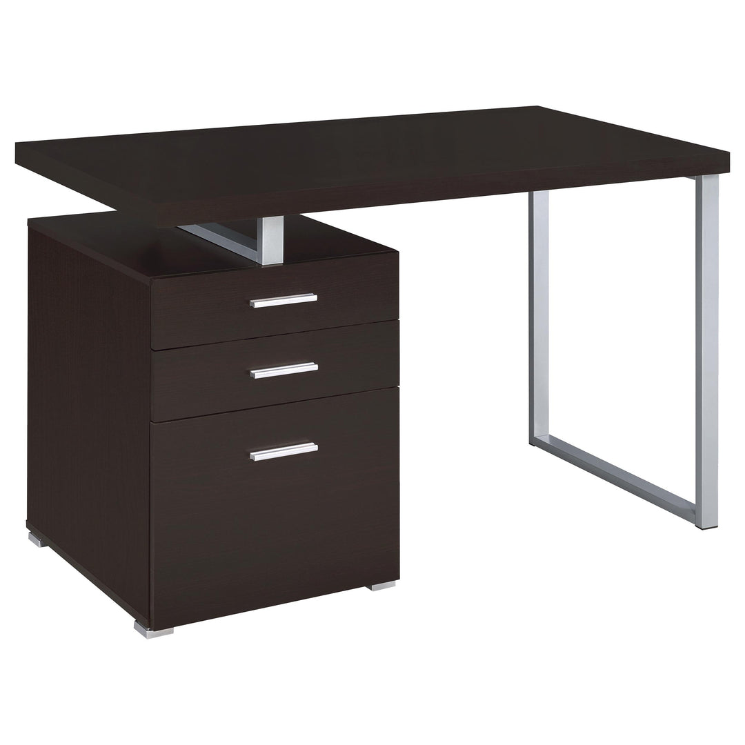 Brennan 3-drawer Office Desk Cappuccino