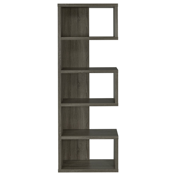 Joey 5-tier Bookcase Weathered Grey