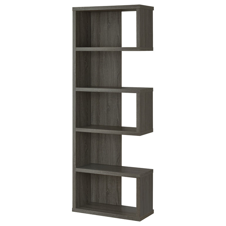 Joey 5-tier Bookcase Weathered Grey