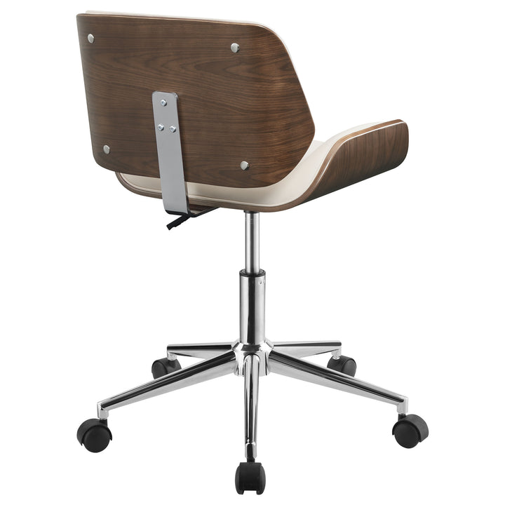 Addington Adjustable Height Office Chair Ecru and Chrome