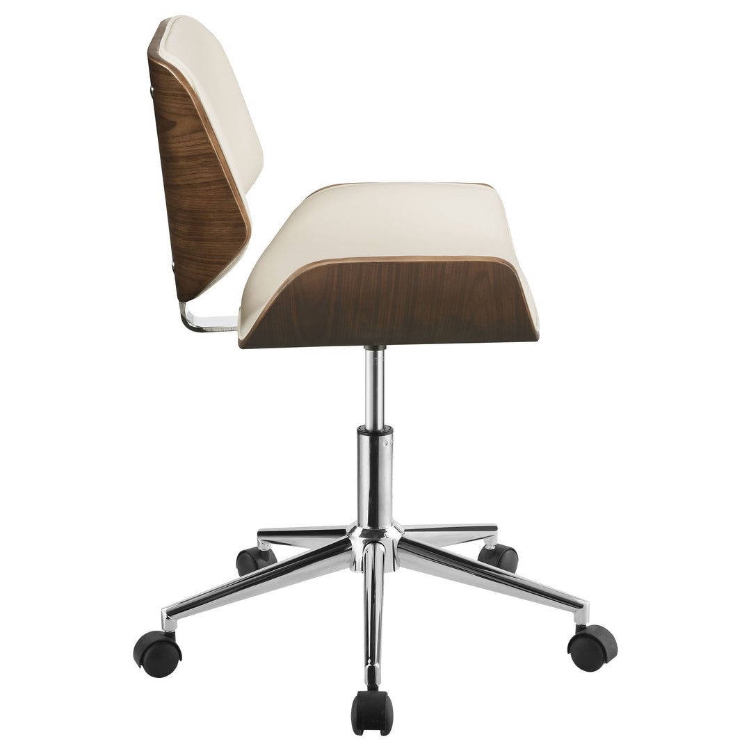 Addington Adjustable Height Office Chair Ecru and Chrome