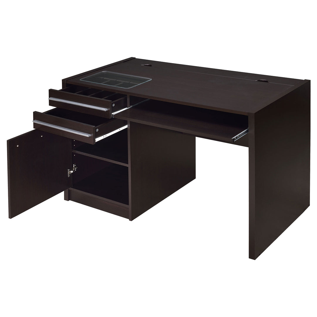 Halston Rectangular Connect-it Office Desk Cappuccino