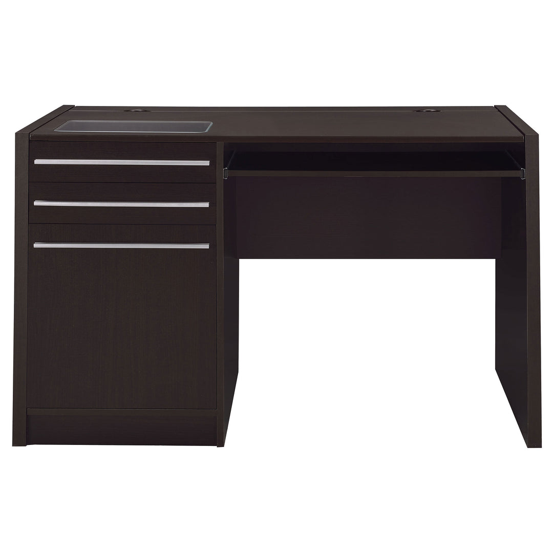 Halston Rectangular Connect-it Office Desk Cappuccino