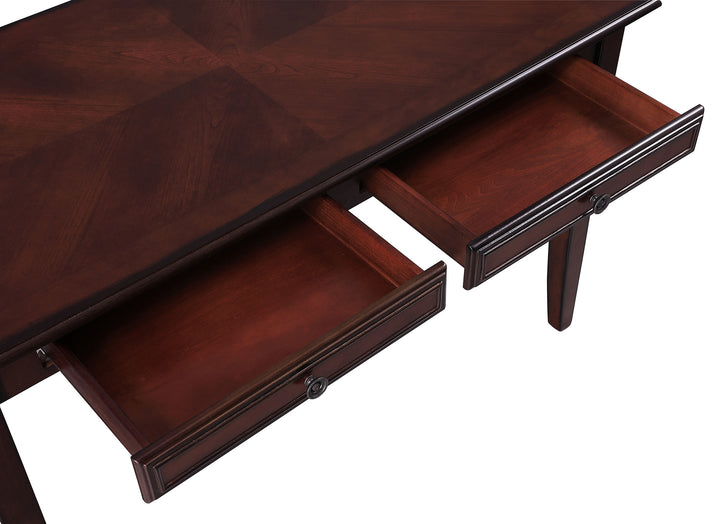 Newton 2-piece Writing Desk Set Chestnut and Tan