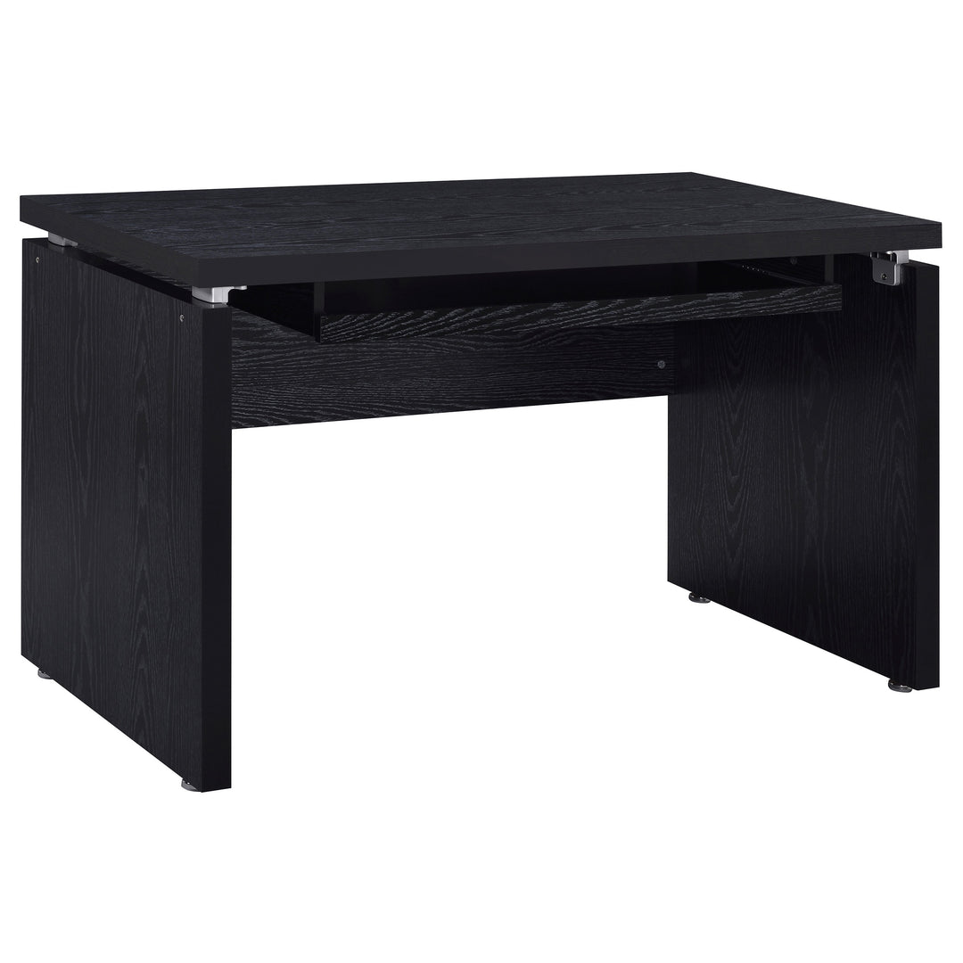 Russell Computer Desk with Keyboard Tray Black Oak