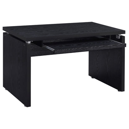 Russell Computer Desk with Keyboard Tray Black Oak