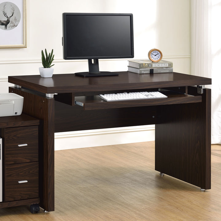 Russell Computer Desk with Keyboard Tray Medium Oak