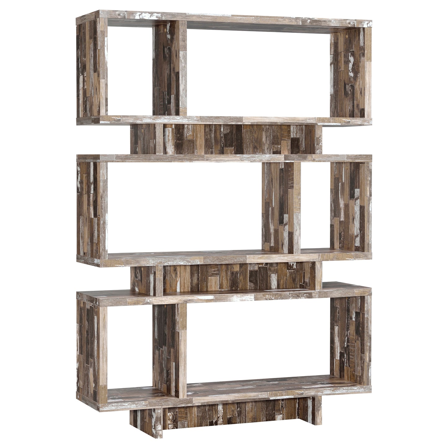 Reid 3-tier Geometric Bookcase Salvaged Cabin