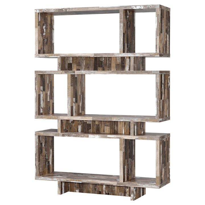 Reid 3-tier Geometric Bookcase Salvaged Cabin